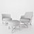 Comfortable and Stylish Armchairs by Flexform 3D model small image 3