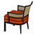 Elegant Art Deco Chair 3D model small image 2