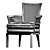 Elegant Art Deco Chair 3D model small image 3