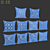 Geometric Print Decorative Pillow Set 3D model small image 3