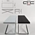 Minimalist Metal and Leather Stool 3D model small image 2