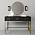 Elegant Lisbeth Console Table Set 3D model small image 1