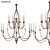 Elegant Chateau Chandelier: Customizable, Handcrafted 3D model small image 1