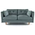 ALBOCOA 2-Seater Sofa: Contemporary Comfort for Small Spaces 3D model small image 1