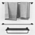 Meir Black Towel Rail Set 3D model small image 1