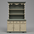 Modern Grey & Beige Kitchen Dresser 3D model small image 2