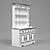 Modern Grey & Beige Kitchen Dresser 3D model small image 3