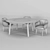 Elisa Chair and Memos Table Set 3D model small image 3