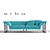 Luxury Italian Rockoture Tufted Sofa 3D model small image 2