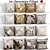 Luxury Chevron Leather Pillows 3D model small image 1