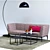 Social Sofa: Modern and Stylish 3-Piece Set 3D model small image 2