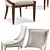 Luxury Ivory Lacquered Dining Set: Stockton Chair & Maxime French Table 3D model small image 2