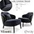 Modern Leslie Armchair: Minotti 3D model small image 1