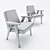 Elegant Mid-Century 366 Armchair 3D model small image 2