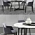 Elegant Dining: Poliform Concorde Table & Grace Chair 3D model small image 2