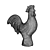 KERAS 3D Digital Rooster Model 3D model small image 3