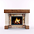 Modern Firewood Fireplace 3D model small image 1