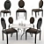 Elegant Ballroom Dining Set 3D model small image 1