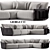 Elegante Giorgetti Adam Sofa 3D model small image 1