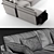 Elegante Giorgetti Adam Sofa 3D model small image 3