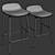 Sleek Form Stools: Versatile Seating 3D model small image 3