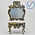 Vintage Table Mirror 3D model small image 3