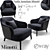 Elegant Leslie Armchairs by Minotti 3D model small image 1