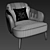 Elegant Leslie Armchairs by Minotti 3D model small image 2