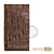 Avocado-Fourier Wall Sconce: Elegant Woodled Lighting 3D model small image 3