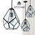 Geometry Glass Pendant Light 3D model small image 1