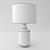 Elegant White Orine Table Lamp 3D model small image 2