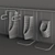 Toto Urinal Collection 3D model small image 3