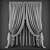 Classic Style Curtains 3D model small image 2