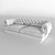 Oberon IPE Cavalli Sofa: Art Deco Glamour 3D model small image 2