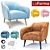 LaForma Lobby: Stylish Studded Armchair from Spain 3D model small image 1