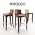 Potocco Miura Bar Stool: Sleek Design, Elegant Finish 3D model small image 1
