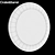 Elegant White Marble Round Mirror 3D model small image 2