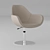 Elegant Beige Leather Office Chair 3D model small image 1