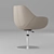 Elegant Beige Leather Office Chair 3D model small image 2