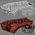 La Cidivina Manhattan L-Shape Sofa 3D model small image 3