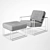 Modern Milo Baughman Sling Chair 3D model small image 3