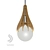 Parametric Wooden Pendant Light 3D model small image 1