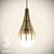 Parametric Wooden Pendant Light 3D model small image 5