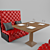 Sleek Sofa Set with Table 3D model small image 2