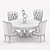 Bronzed Ebony Everly Dining Set 3D model small image 3