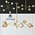 Modern Brass Spoke Chandelier 3D model small image 1