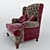 Provasi Bergere HP Italian Armchair 3D model small image 2