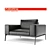 Elegant Steel Armchair: Unmatched Stylish Comfort 3D model small image 1