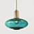 Turquoise Glass Pendant Light 3D model small image 1