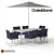 Dune Dining Set - Modern Elegance for Your Outdoor Space 3D model small image 1